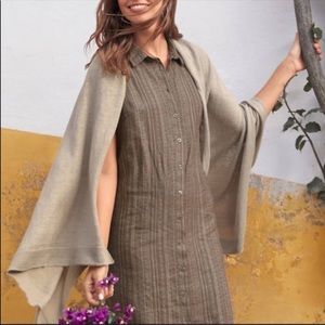 Garnet Hill Sleeveless Linen Shirt Dress NWT Sz 0